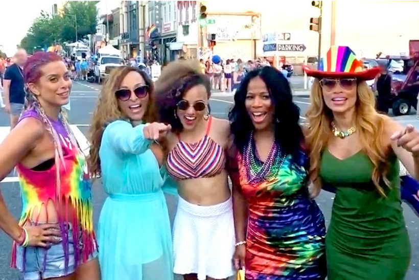 The ladies of Potomac pose for a picture during the Pride Parade (<a rel="nofollow" href="http://www.bravotv.com/the-daily-di