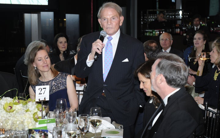 <p>Ted Hartley, accepting the award for his wife, Dina Merrill Hartley </p>