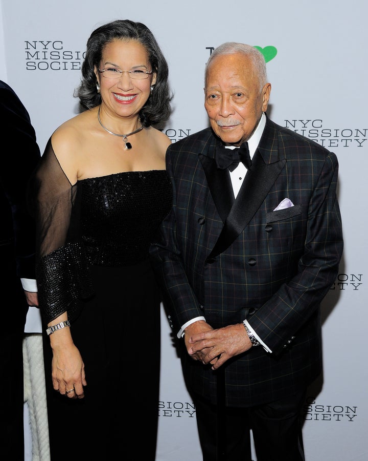 <p>Elsie McCabe Thompson and Former Mayor David Dinkins</p>