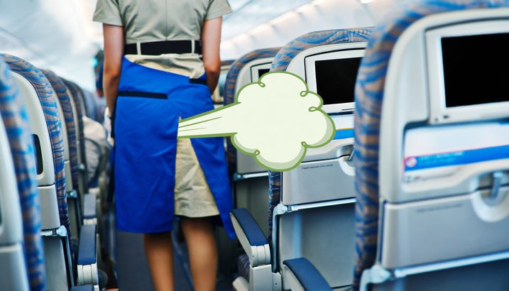 Flight attendants refer to farting in the aisle as "crop dusting."