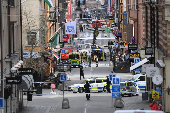 A view of the street scene where the attack happened.