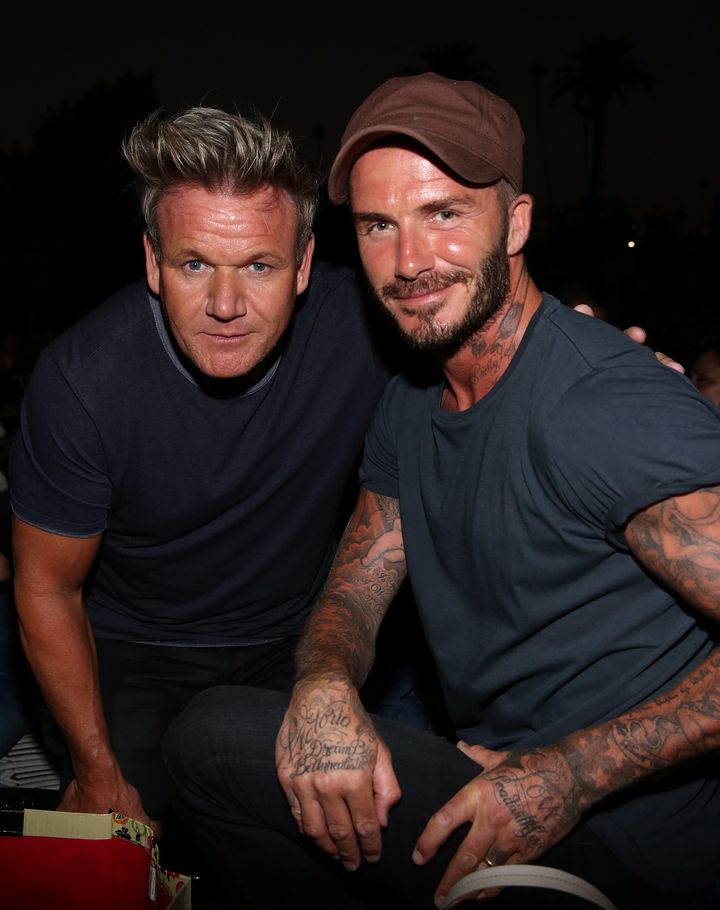 Gordon with his pal David Beckham