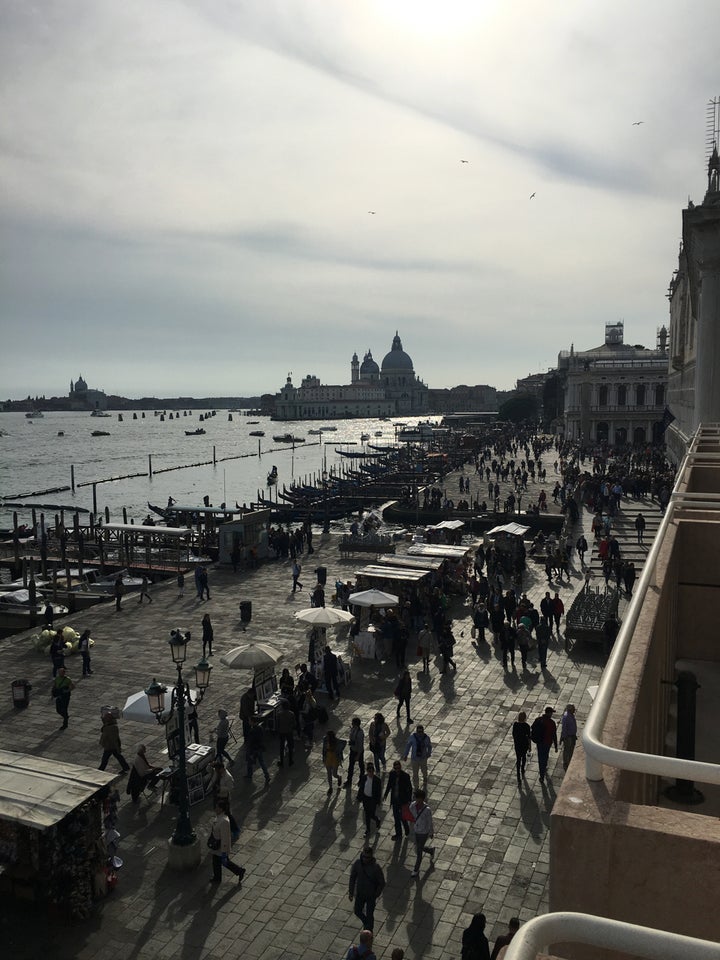 <p>The view from our room at the Danieli</p>