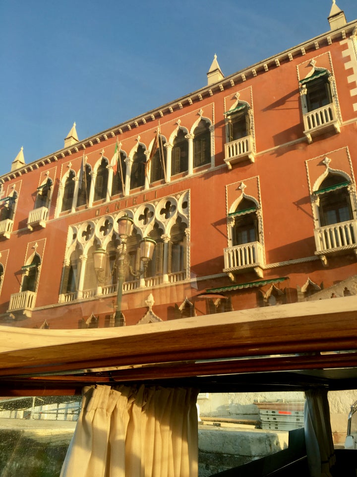 <p>Leaving the Danieli by water taxi on our way to the airport</p>