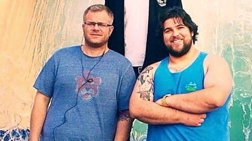 <p>Ryan and Greg in April 2015. Greg died a few months after this picture was taken.</p>