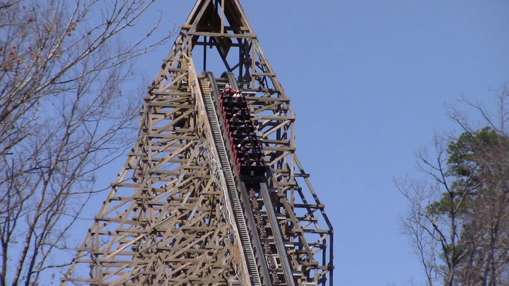 This is the Worlds First Launched Wooden Roller Coaster - and it's ...