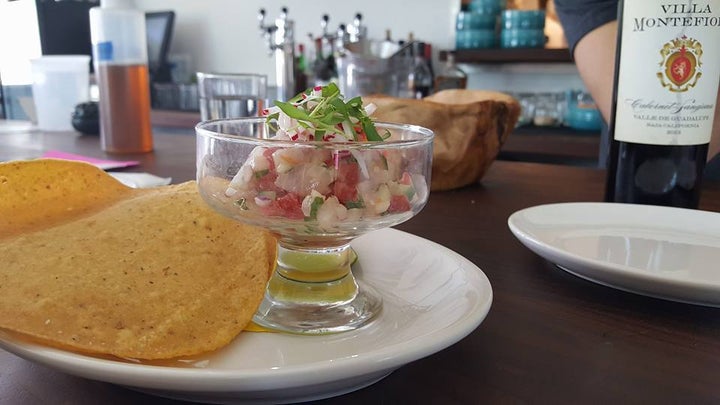 Ceviche with tostadas at Pancito & Lefty’s