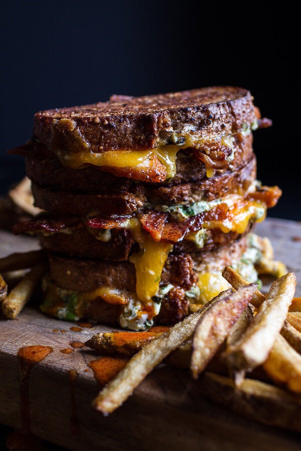 Everything Cheddar Tomato Bacon Grilled Cheese. - Half Baked Harvest