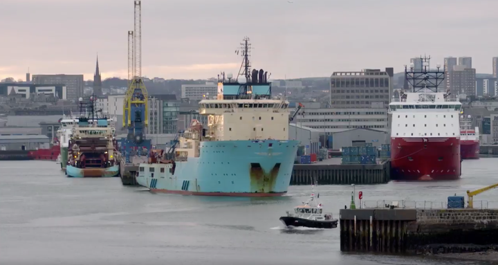 Port of Aberdeen as featured in the latest Conservative Party party political broadcast.