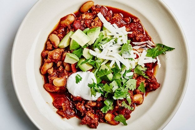 <p>While we're on the subject of chicken chili, <a rel="nofollow" href="http://www.bonappetit.com/recipe/chicken-chorizo-chili?mbid=synd_huffpotaste" target="_blank">this one</a> is pretty rad.</p>