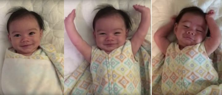 A 5-month-old baby has amassed a social media following after performing some adorable stretches.