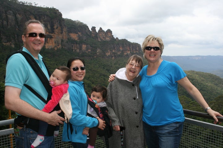 The author and her extended family visiting the Blue Mountains in Sydney, Australia. An 80 year age difference doesn’t stop this clan from exploring the world (although we make different choices in activities).