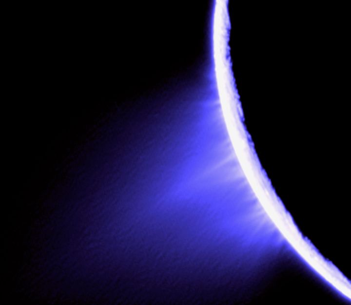 Cassini imaging scientists used views like this to help them identify the source locations for individual jets spurting ice particles, water vapor and trace organic compounds from the surface of Enceladus.