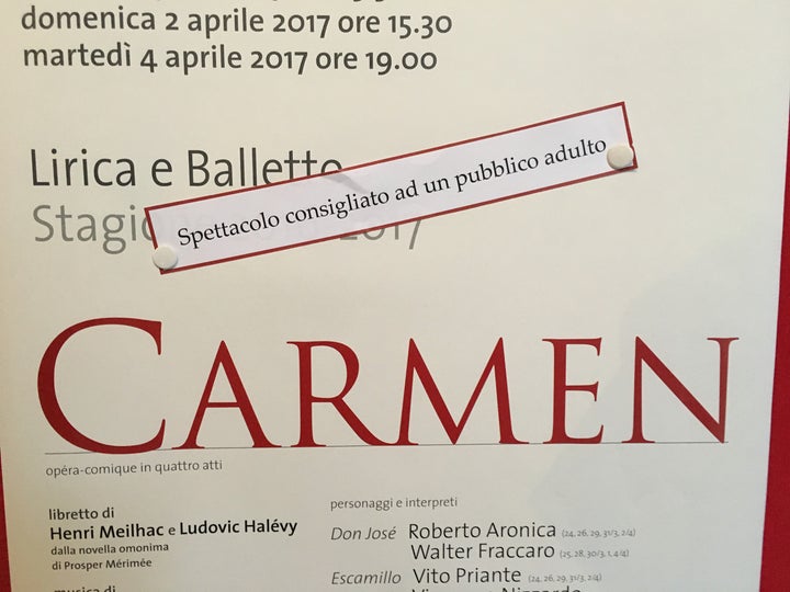 <p>This R-rated production of Carmen at the Teatro la Fenice was the ostensible reason for our trip to Venice</p>