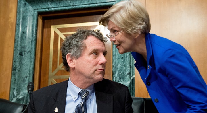 Senators Sherrod Brown (D-Ohio) and Elizabeth Warren (D-Mass.)