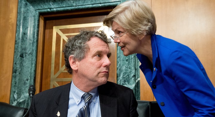 Senators Sherrod Brown (D-Ohio) and Elizabeth Warren (D-Mass.)