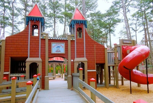 <p>Ben’s Red Swings, Salisbury Zoo MD</p>