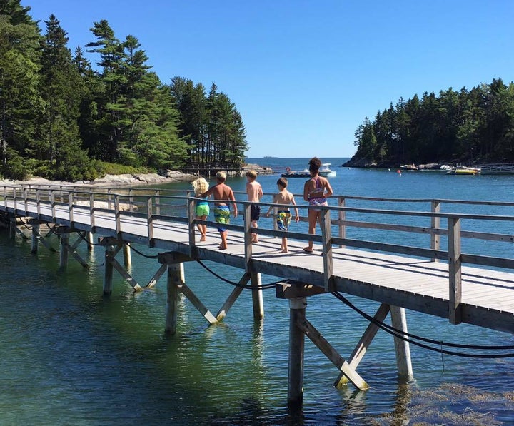 This bridge on our favorite island in Maine will be likely be underwater when my daughter is my age.