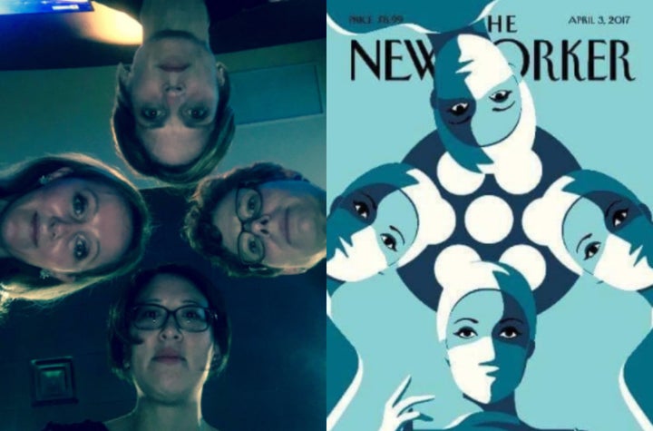 Surgeon Susan Pitt's photo vs. a recent New Yorker cover.