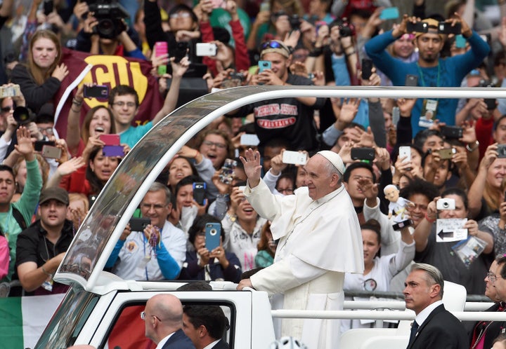 Hundreds of thousands of pilgrims turned out to see Pope Francis celebrate Mass in Philadelphia, Pennsylvania during the 2015 papal visit.