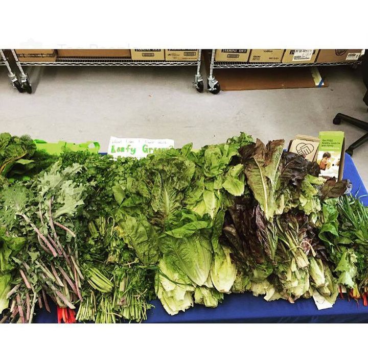 A few salad greens donated to the Berkeley Food Pantry.
