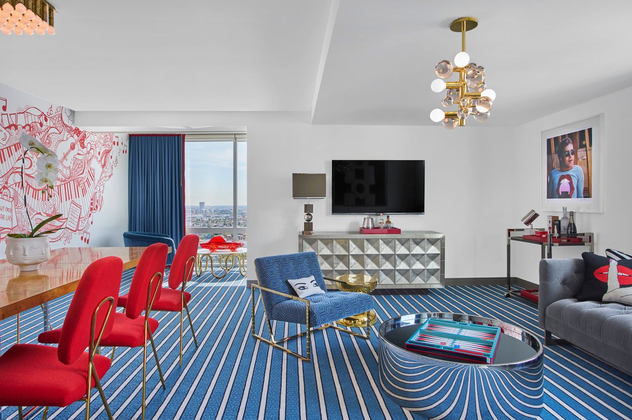 "I wanted to create a suite that was louche and luxurious," Adler said, "and a little bit sybaritic." 