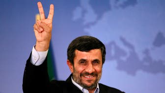 Iran's President Mahmoud Ahmadinejad gestures as he leaves a news conference in Istanbul, Turkey May 9, 2011.REUTERS/Murad Sezer/File Photo