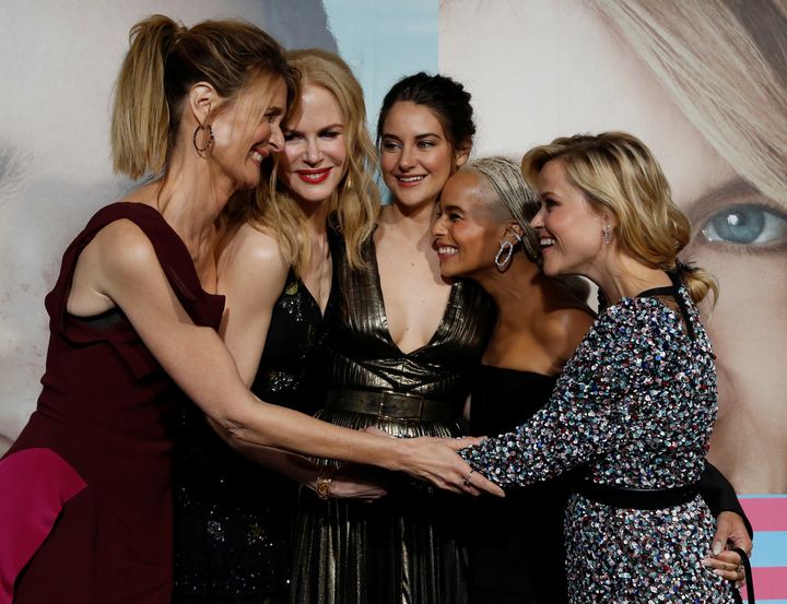 "Big Little Lies" leading women Laura Dern, Nicole Kidman, Shailene Woodley, Zoe Kravitz and Reese Witherspoon appear at the hit show's February premiere.