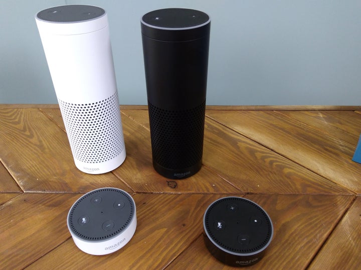 Google Home's competitor, the Amazon Echo, is pictured. Since the Echo's launch in 2015, an estimated 8.2 million Americans are believed to have purchased one.