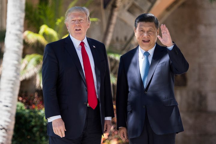 Trump and Xi at Mar-a-Lago last week