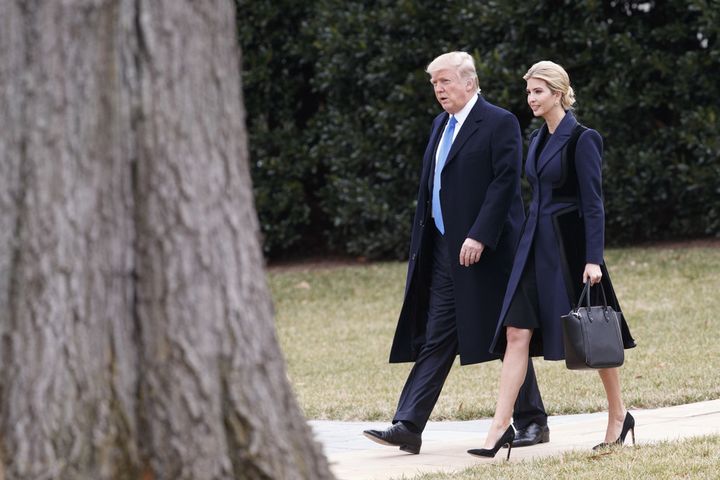 Donald and Ivanka Trump at the White House