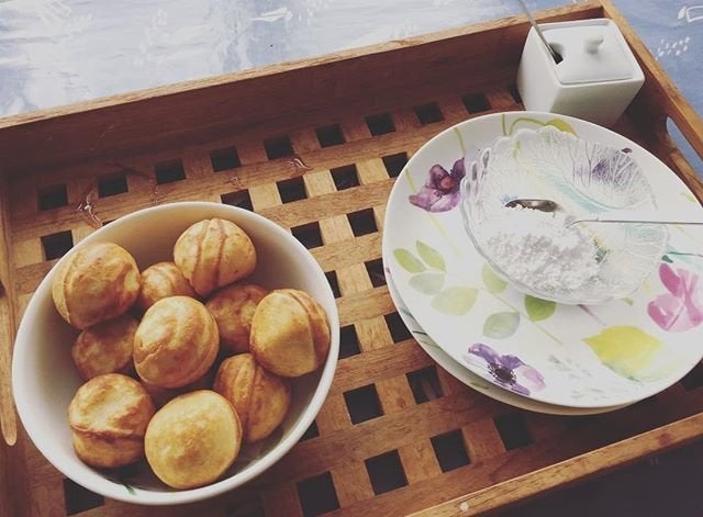 A bowl of aebleskiver.