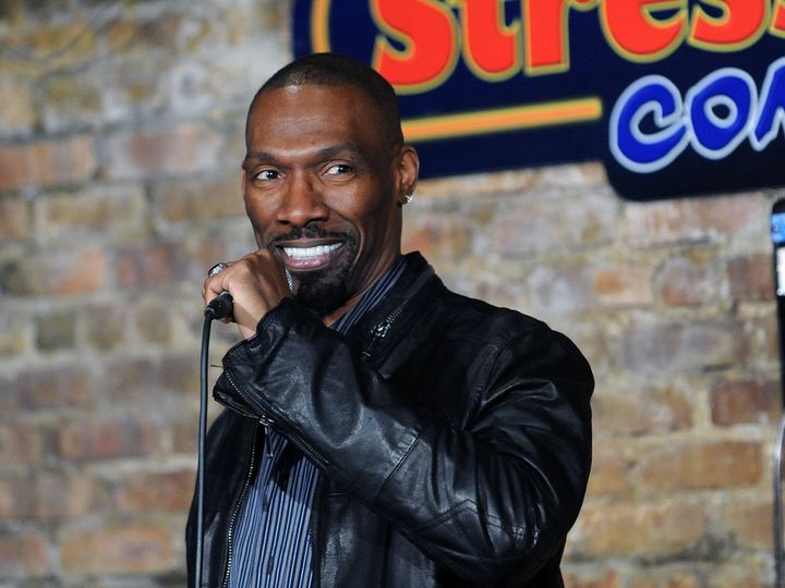 Charlie Murphy performing at the Stress Factory Comedy Club in 2014. 