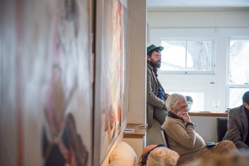Albert Levis, M.D. and his son Dr. Max Levis in a pensive moment during a workshop at the Museum of Creative Process.