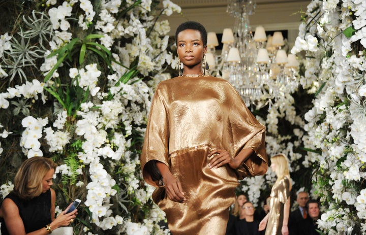 Maria Borges walks the runway for the Ralph Lauren show during February 2017 New York Fashion Week.