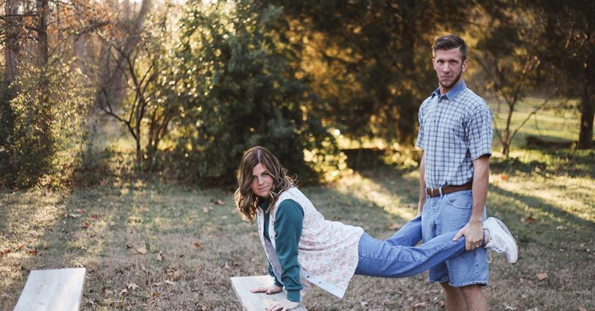 This Couple Embraced Every Bit Of Awkwardness For Their Engagement Pics ...