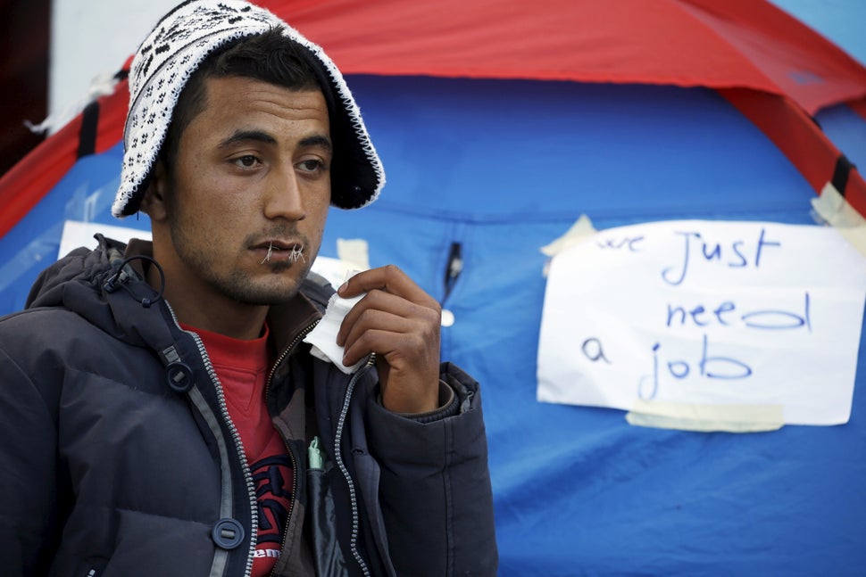 An unemployed man goes on a hunger strike during a sit-in to protest the lack of jobs. Kasserine, west Tunisia. 2016.