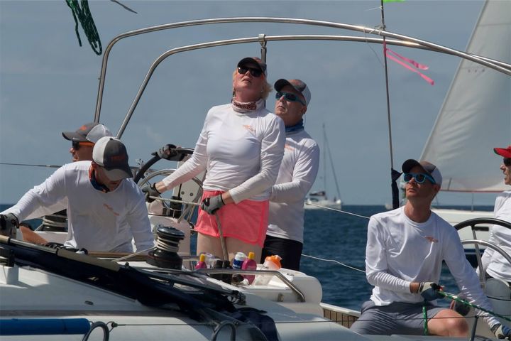 The Trekr Racing team in action during the BVI Spring Regatta.