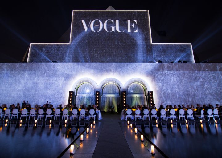 Vogue Arabia projection on the Museum of Islamic Art wall