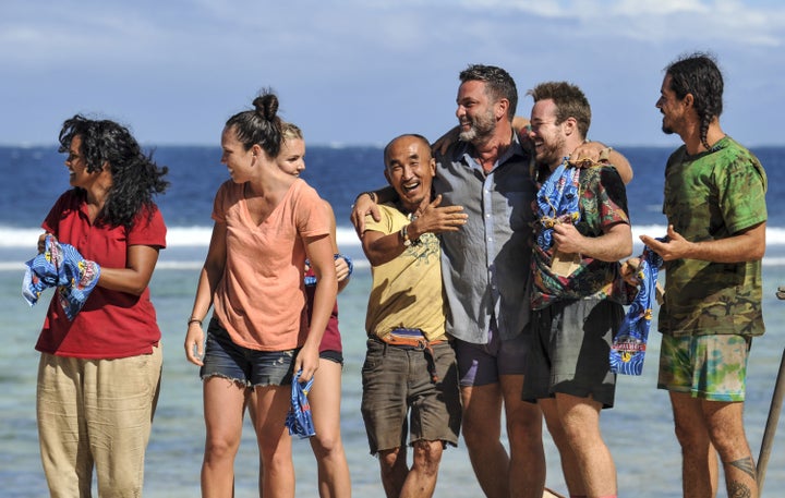 Zeke Smith, second from right, with Jeff Varner, third from right