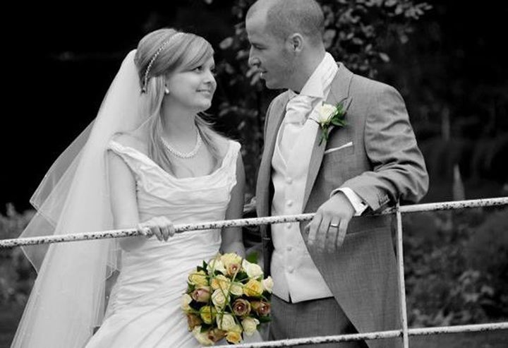 Andrea and Alistair on their wedding day in May 2011.