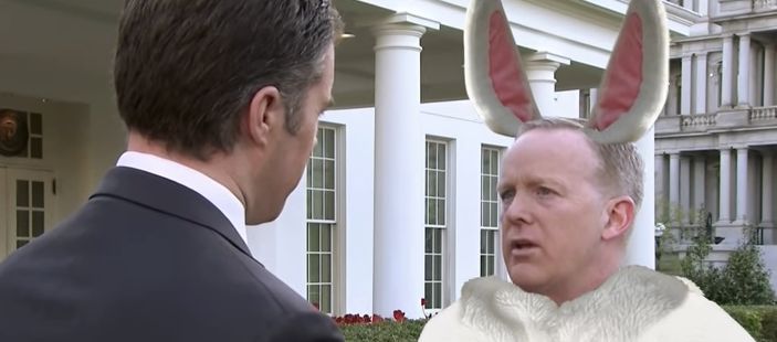 Watch Sean Spicer Apologize For Hitler Gaffe As The Easter Bunny On ...