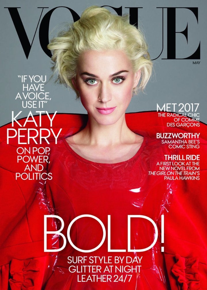 Katy Perry covers Vogue's May issue. 