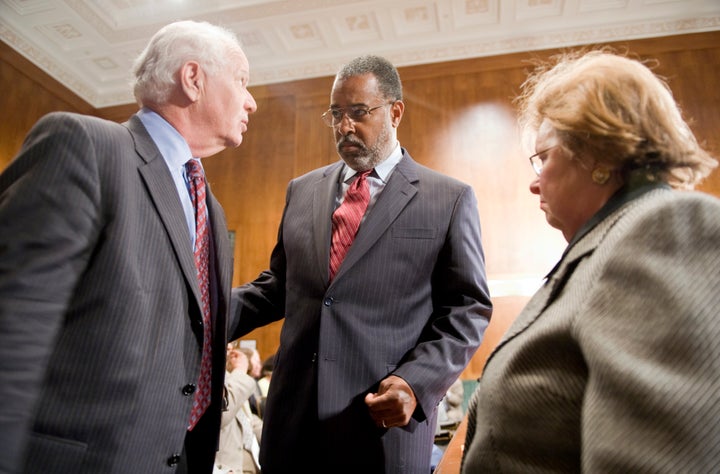 Judge Andre Davis, center, has been a federal judge since 1995.