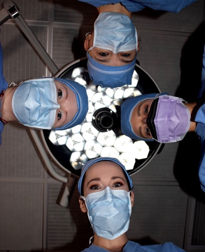Dr. Coleman and fellow trauma surgeons recreate the April 3 cover of The New Yorker magazine.