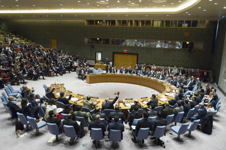 <em>Security Council meeting on Syria chemical weapons strike</em>