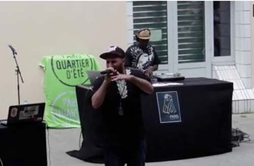 <em>Screen shot of Palestinian rapper Osloob (Style)</em>