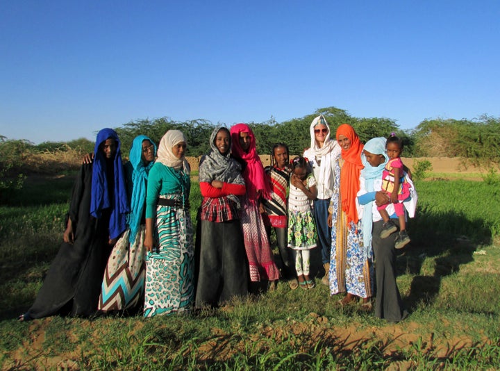 <p>With Sufi sisters in Sudan</p>