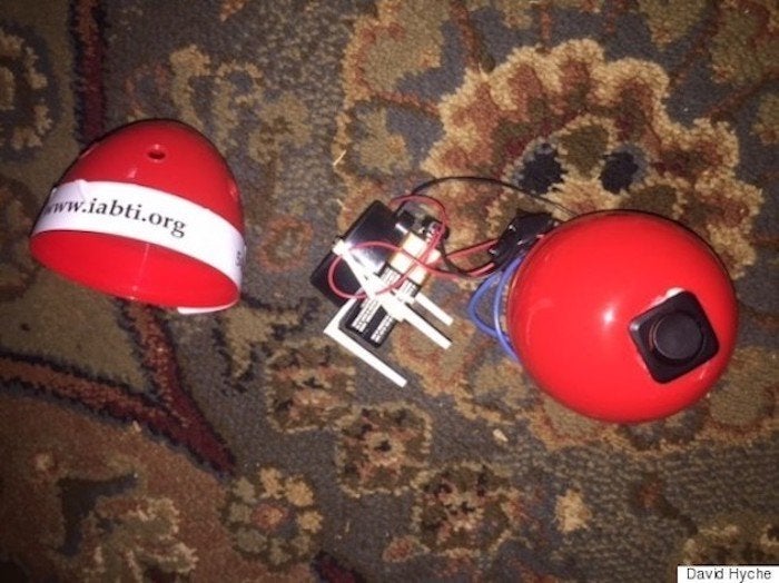 Using an electronic switch, a battery and a beeper, Alabama father David Hyche makes beeping Easter eggs for kids who are blind.