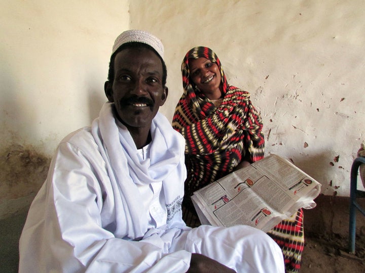 <p>At home with Abdul Hafiz and his wife in Sudan</p>